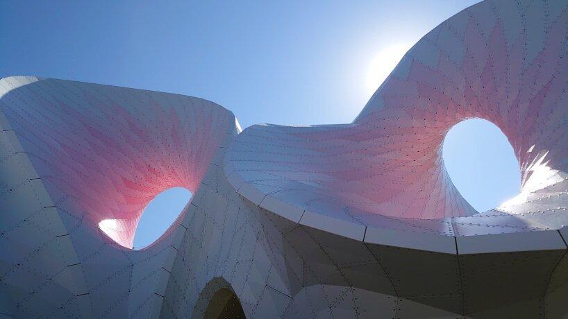Pavilion Hoa Anh Đào Của Marc Fornes / Theverymany Mở Ra Không Gian Vui Chơi Và Nghỉ Ngơi Ở Đài Loan 4 MARC FORNES / THEVERYMANY's cherry blossom pavilion invites play and rest in taiwan