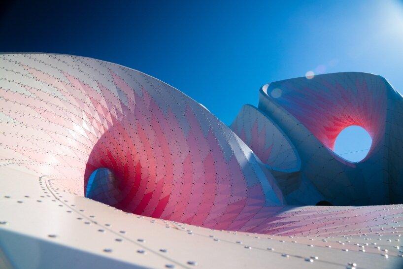 Pavilion Hoa Anh Đào Của Marc Fornes / Theverymany Mở Ra Không Gian Vui Chơi Và Nghỉ Ngơi Ở Đài Loan 5 MARC FORNES / THEVERYMANY's cherry blossom pavilion invites play and rest in taiwan
