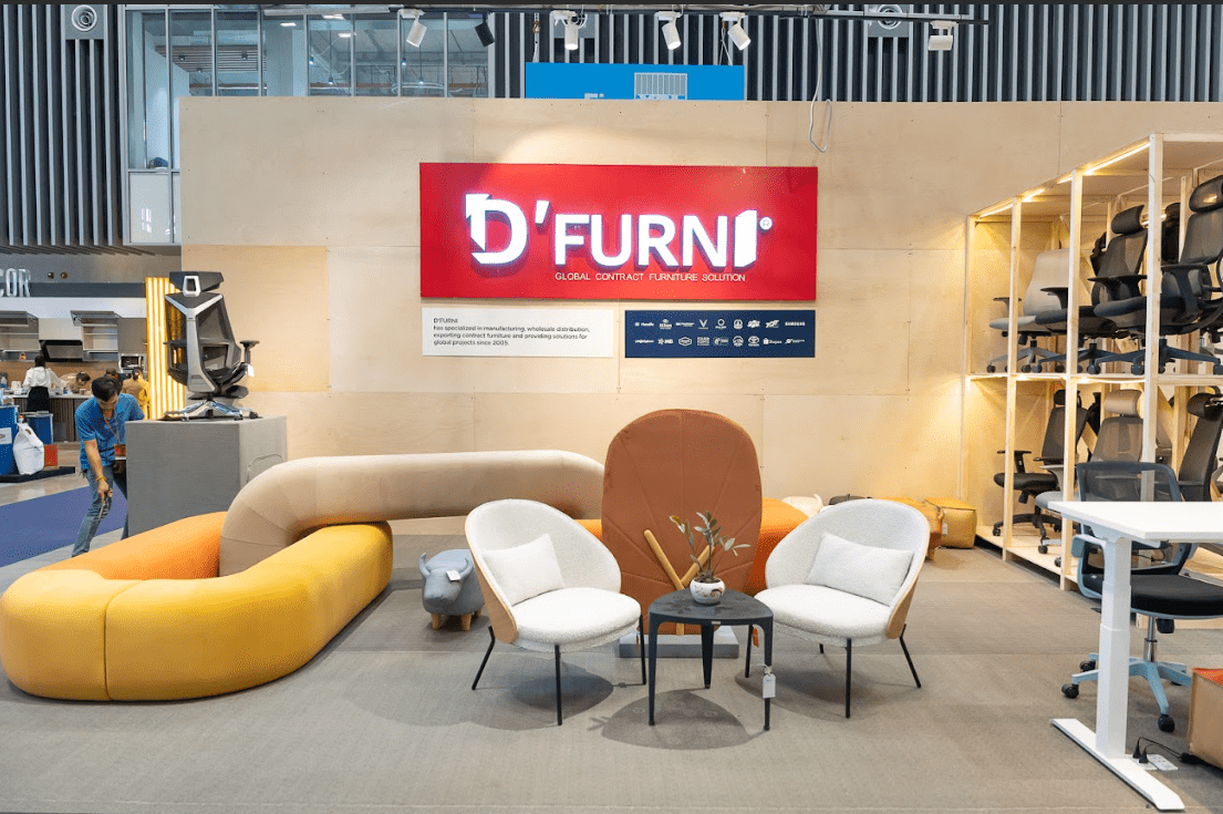 D’FURNI: Bắt Nhịp Xu Hướng Tiêu Dùng Mới Và Mở Rộng Chiến Lược Nội Địa Hóa 2 Gian hàng của D’FURNI tại triển lãm Vibe 2024